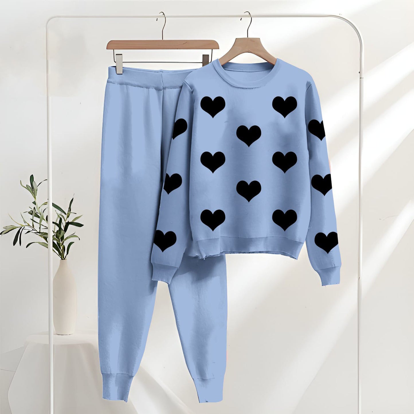 Winter Collection Heart Track Suit Shirt & Trouser