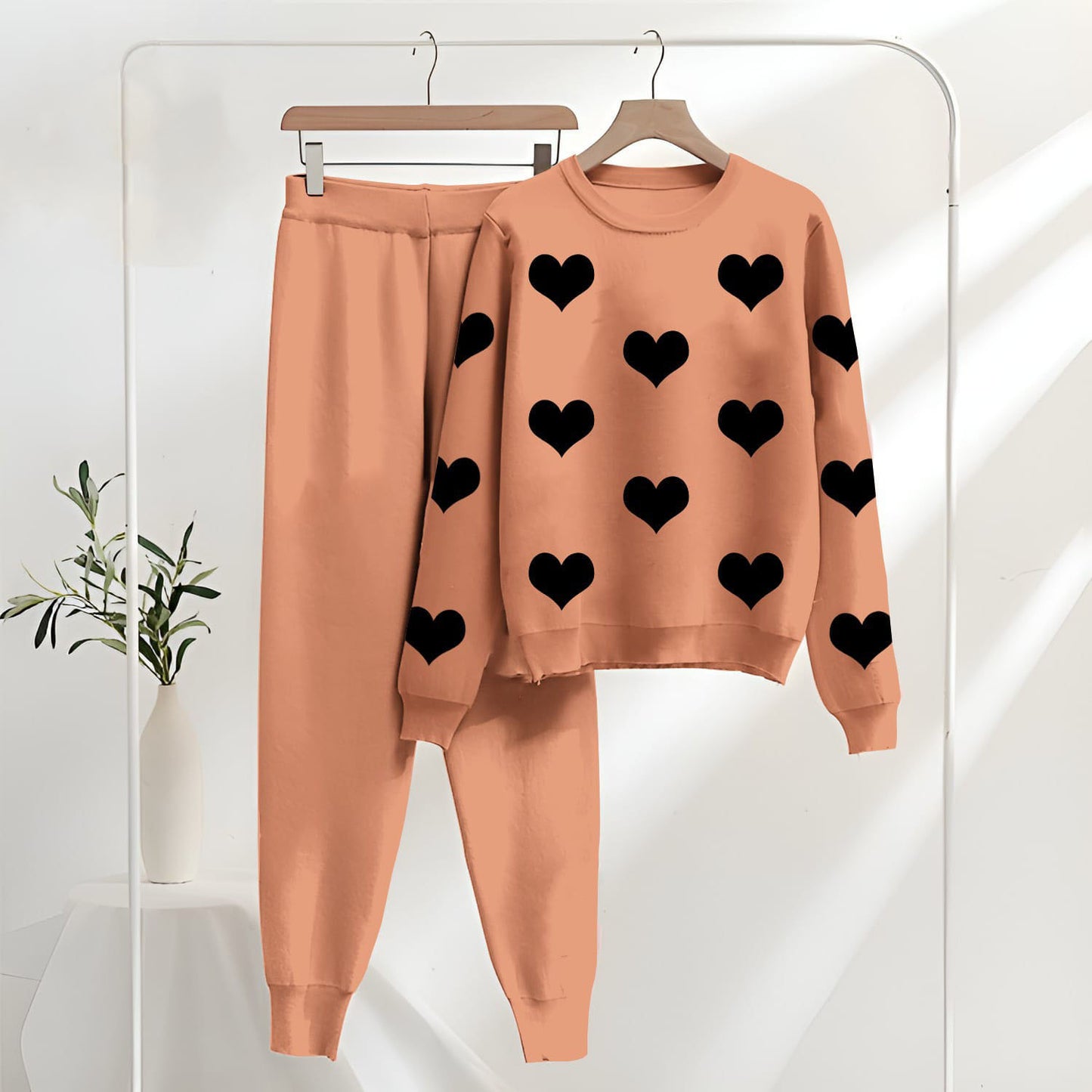 Winter Collection Heart Track Suit Shirt & Trouser