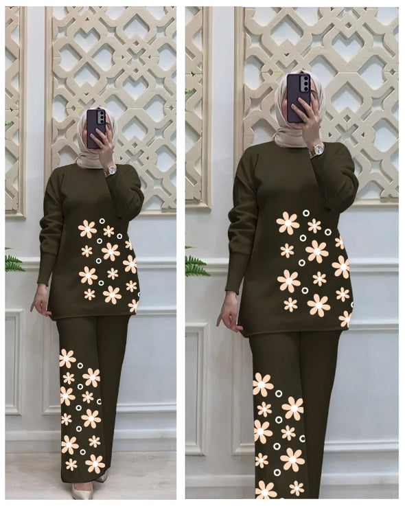 FLOWER SIDE PRINTED SET