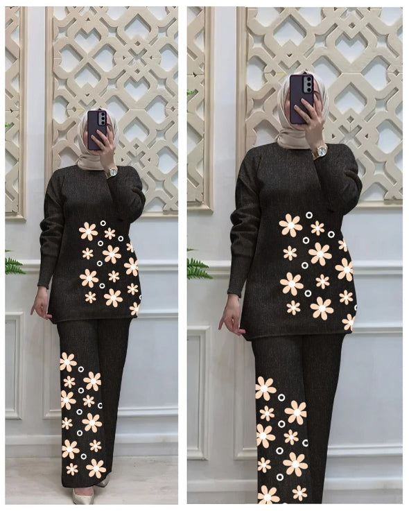 FLOWER SIDE PRINTED SET