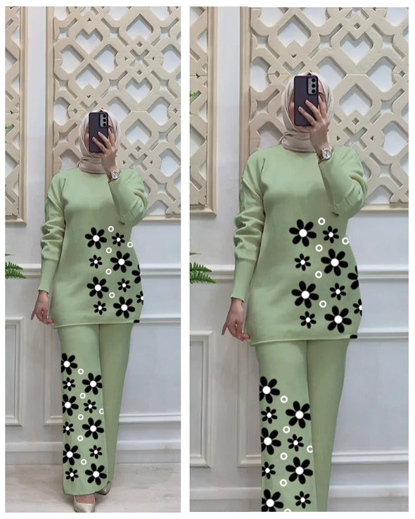 FLOWER SIDE PRINTED SET