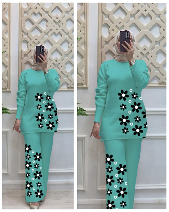 FLOWER SIDE PRINTED SET