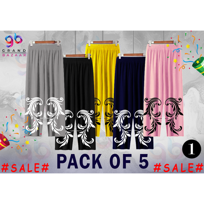 SUMMER WOMENS PRINTED FLAPPER TROUSERS (PACK OF 5)