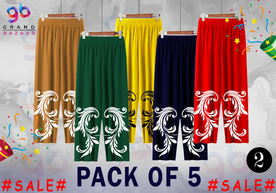 SUMMER WOMENS PRINTED FLAPPER TROUSERS (PACK OF 5)