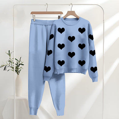 Winter Collection Heart Track Suit Shirt & Trouser