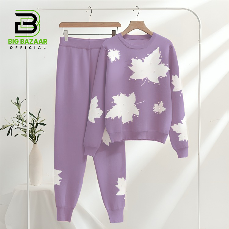 Maple Pulse Leaf lounge Wear Set For Womens