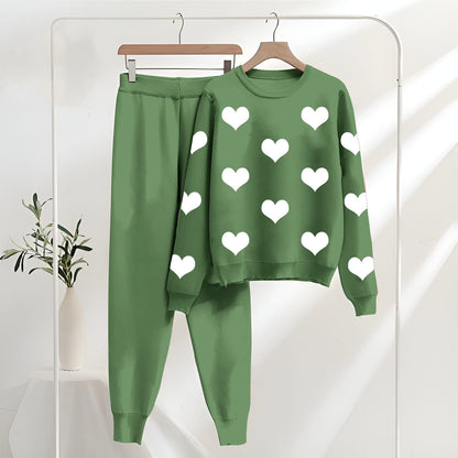 Winter Collection Heart Track Suit Shirt & Trouser