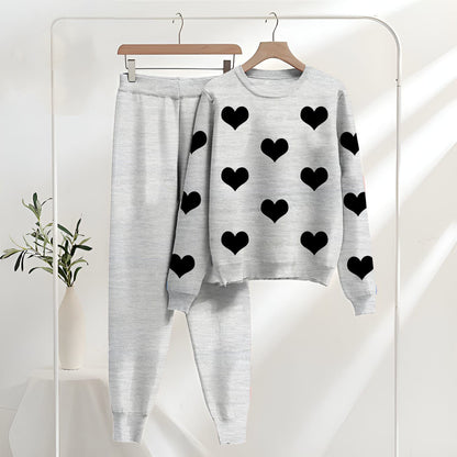 Winter Collection Heart Track Suit Shirt & Trouser