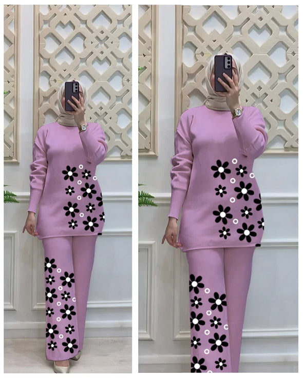 FLOWER SIDE PRINTED SET