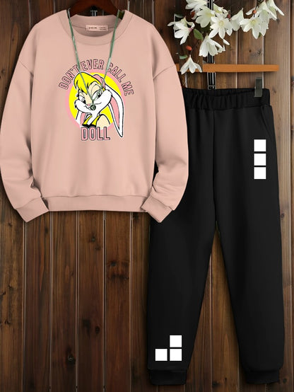 Sweat Shirt + Trouser "Pink & Black" (Winter Collection)