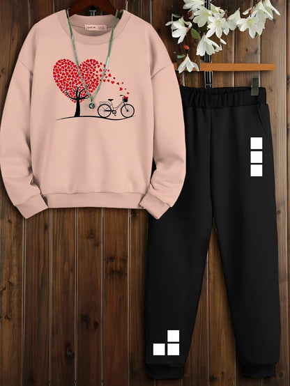 Sweat Shirt + Trouser "Pink & Black" (Winter Collection)