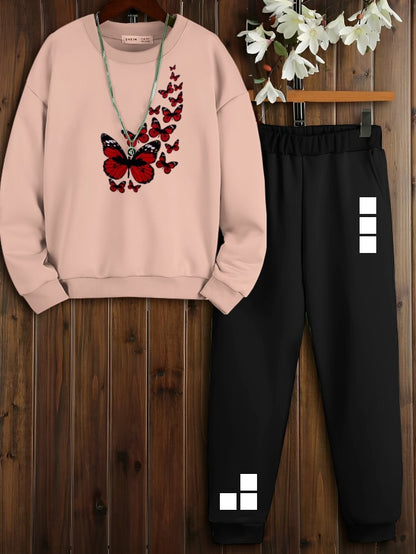 Sweat Shirt + Trouser "Pink & Black" (Winter Collection)