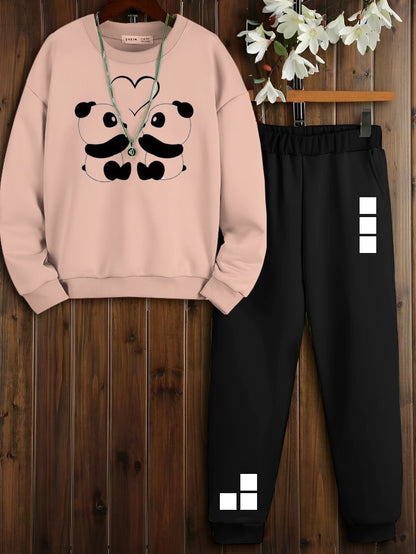 Sweat Shirt + Trouser "Pink & Black" (Winter Collection)