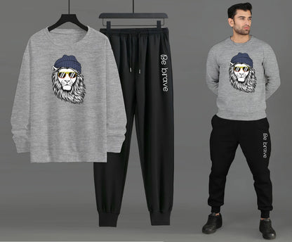 Sweat Shirt With Trouser For Men (Winter Collection) Gray & Black