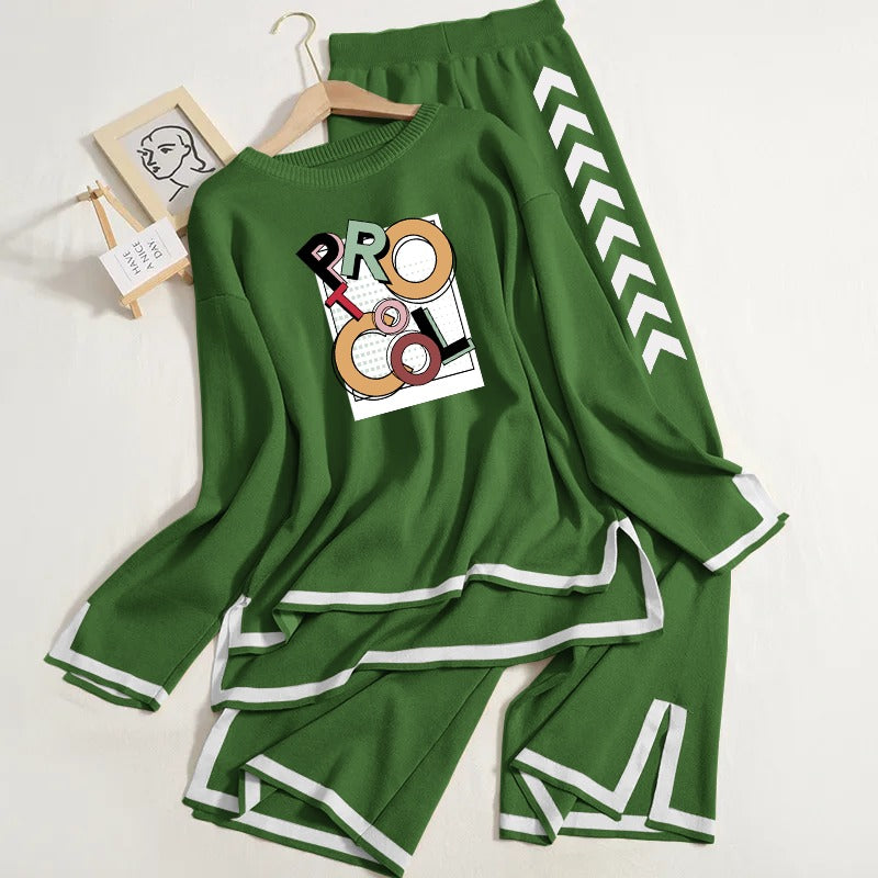 Winter Oversize Outfit | 2 Piece | Women Winter Collection (Green)