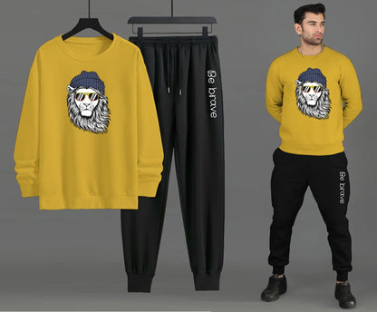 Sweat Shirt + Trouser | Winter Collection | Printed Yellow & Black