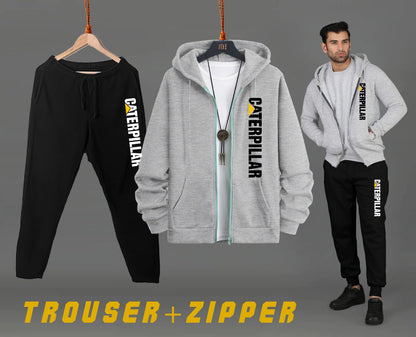 ZIPPER HOODIE WITH TROUSER PRINTED