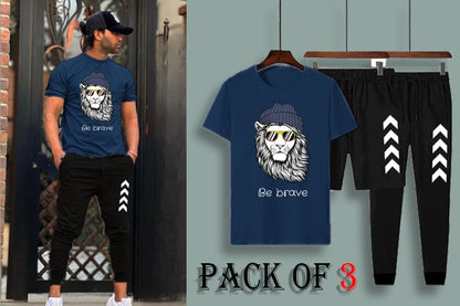 Pack of 3 T-Shirts + Trouser + Shorts | Be Brave Summer Track Suits