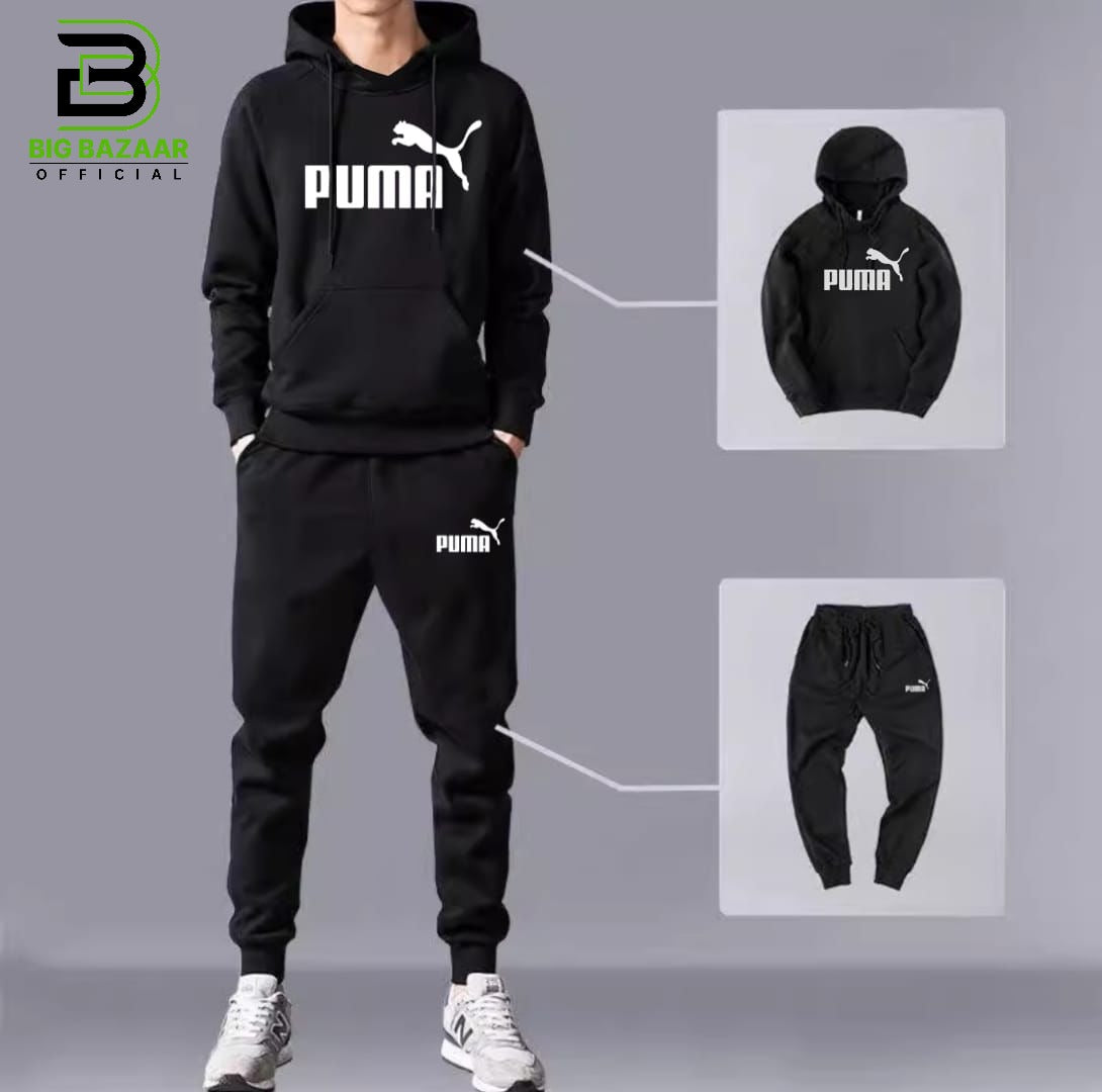 Two Pieces casual Printed  Hoodie + Trouser For Mens