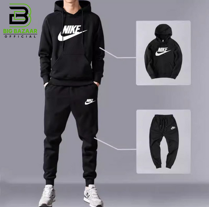 Two Pieces casual Printed  Hoodie + Trouser For Mens