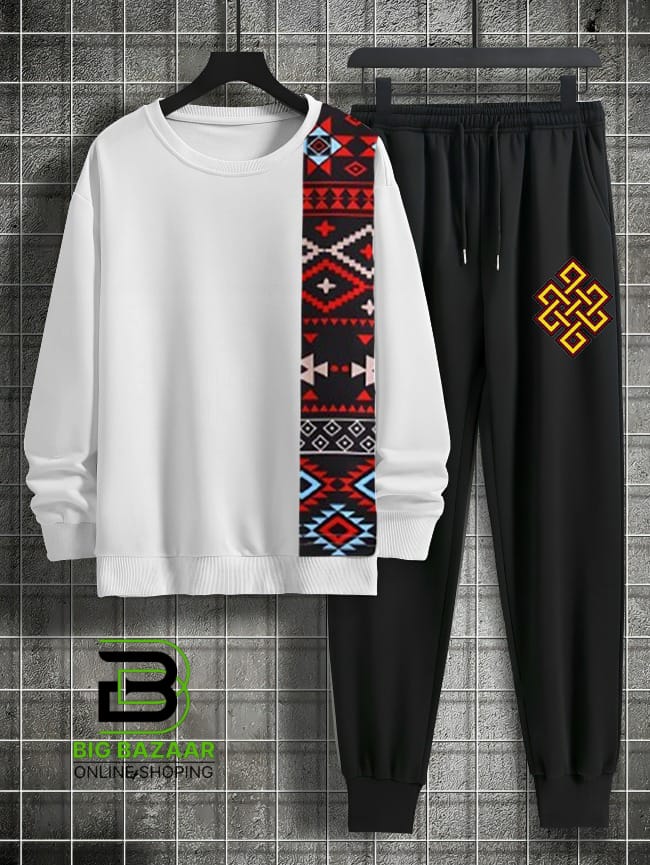 Sindhi Traditional DTF Printing Sweat Shirts Trouser For Mens