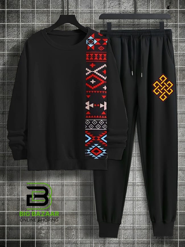 Sindhi Traditional DTF Printing Sweat Shirts Trouser For Mens