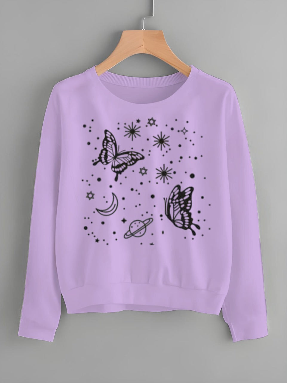 New Casual Print Sweat Shirt For Womens