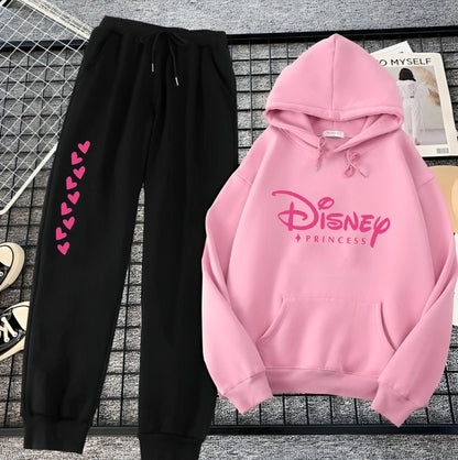 Pink Cozy Long Sleeves Hoodie Trouser