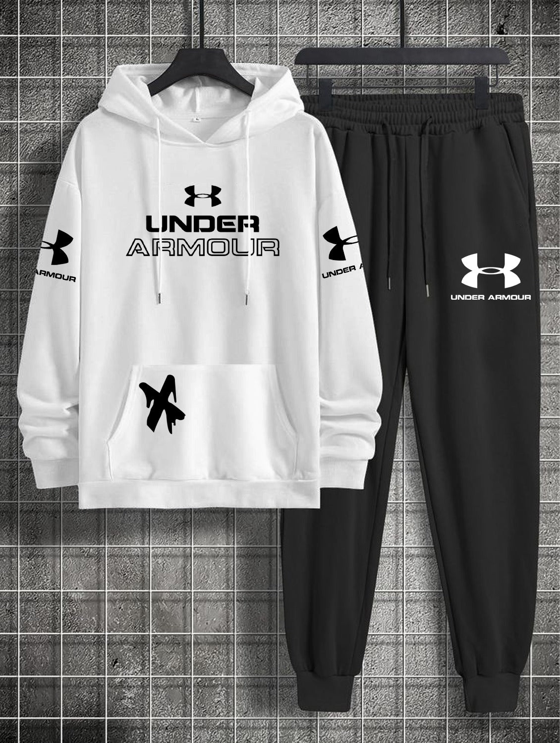 New Casual Under Armour Printed Hoodie & Trouser For Mens