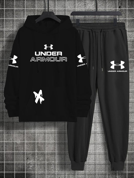 New Casual Under Armour Printed Hoodie & Trouser For Mens