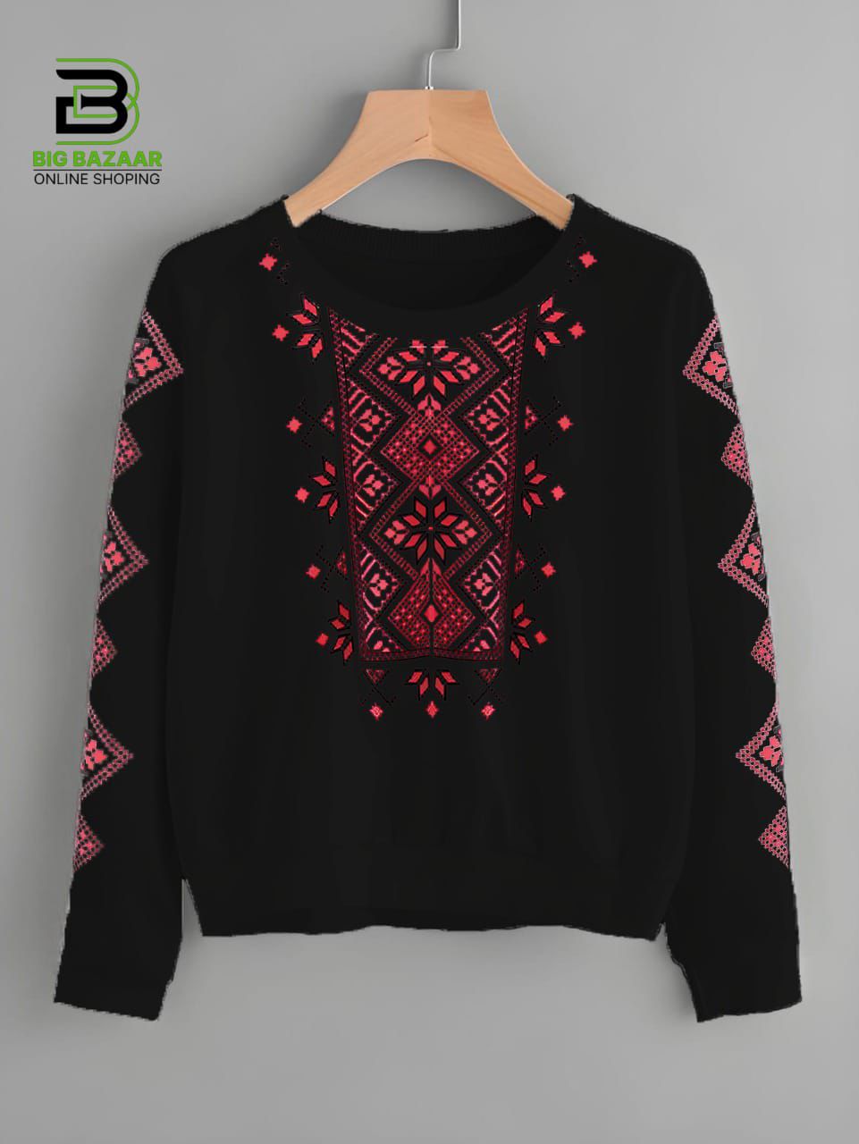 Sindhi Traditional Printed Sweat Shirt For Girls & Womens