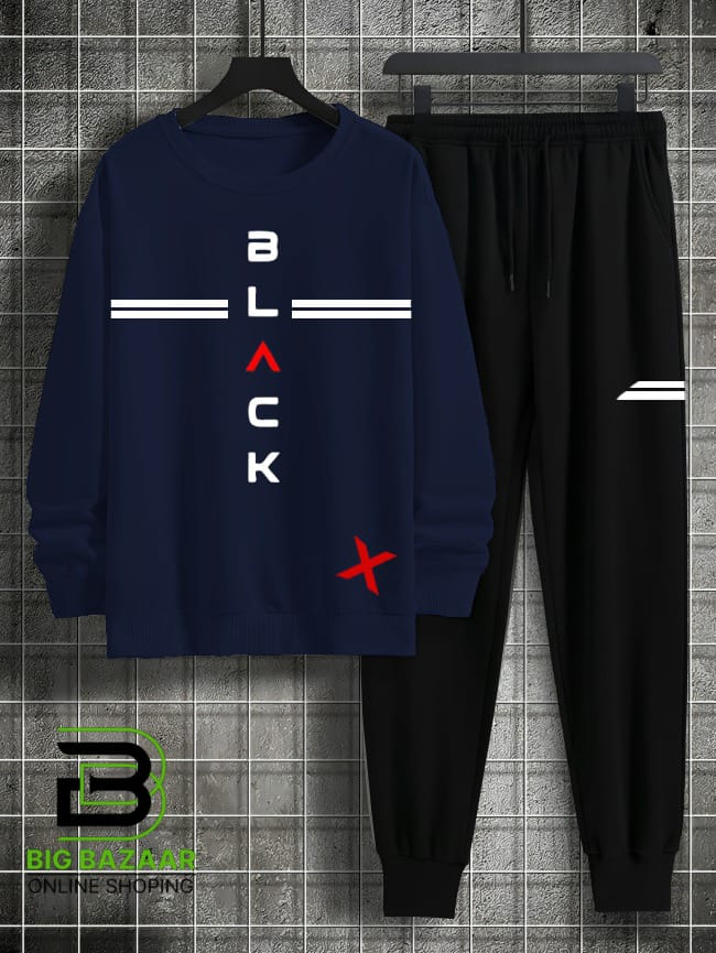 New Traditional Print Sweat Shirt & Trouser For Mens