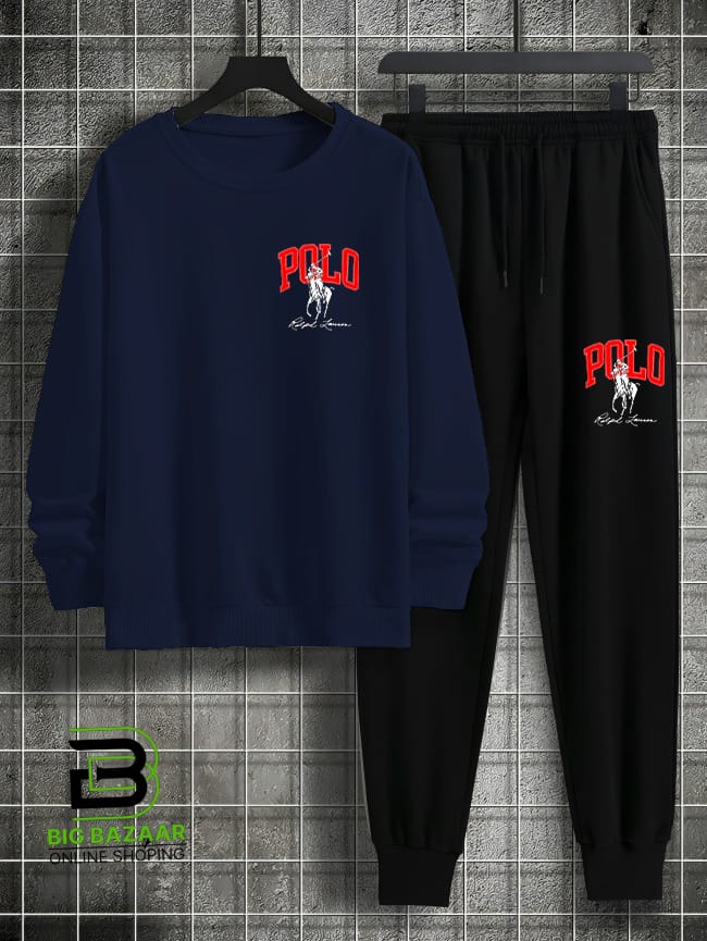 New Traditional Print Sweat Shirt & Trouser For Mens