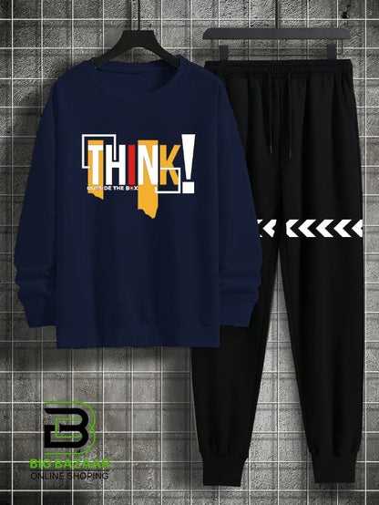 New Traditional Print Sweat Shirt & Trouser For Mens