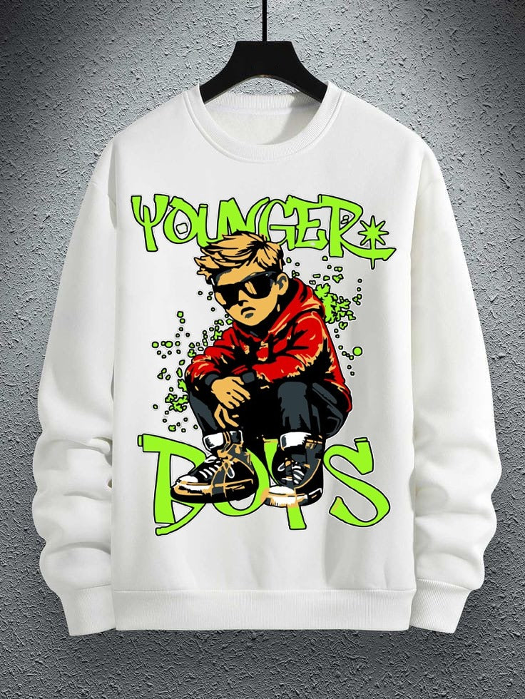 YOUNGER BOYS NEW PRINT SWEAT SHIRT FOR MENS