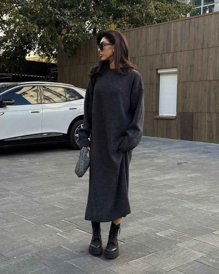 OVERSIZED COMFY BALLOON MAXI DRESS