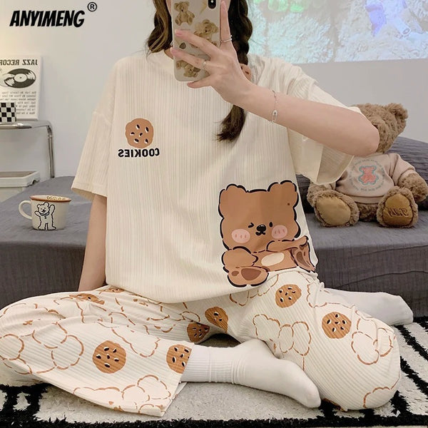 Cookies Bear Soft Cotton PJ Suit