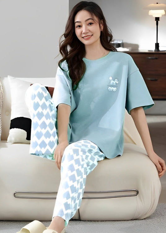 Sky Blue Bear Pajama Sets