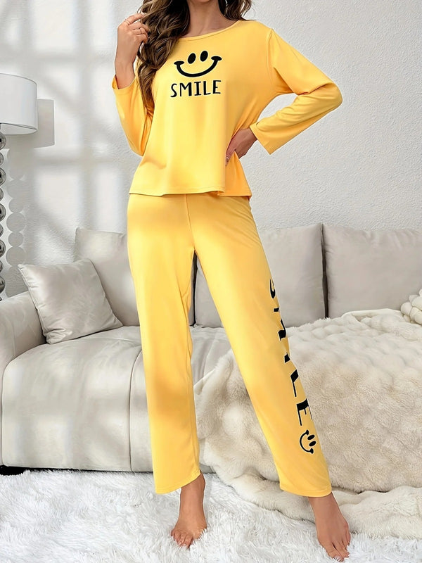 Yellow Smile Forever Pajama Sets