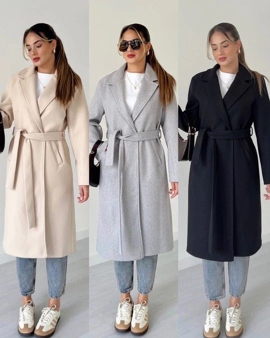 CLASSIC NOIR BELTED COAT