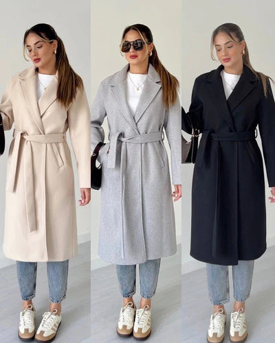CLASSIC NOIR BELTED COAT